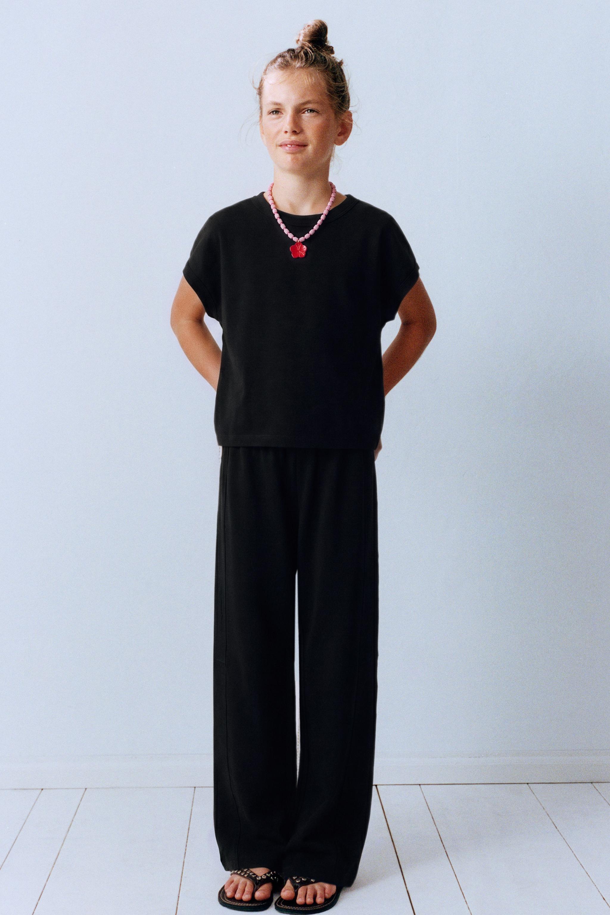 WASHED EFFECT T-SHIRT AND BALLOON PANTS SET